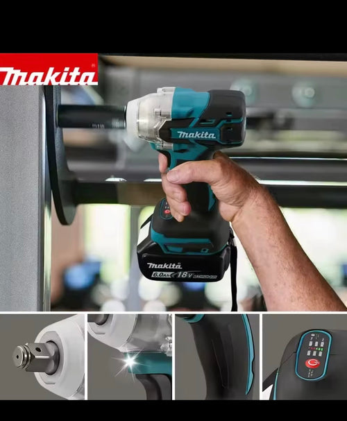Makita DTW285 high torque impact wrench, wireless rechargeable handheld wrench, 18V lithium battery multifunctional tool