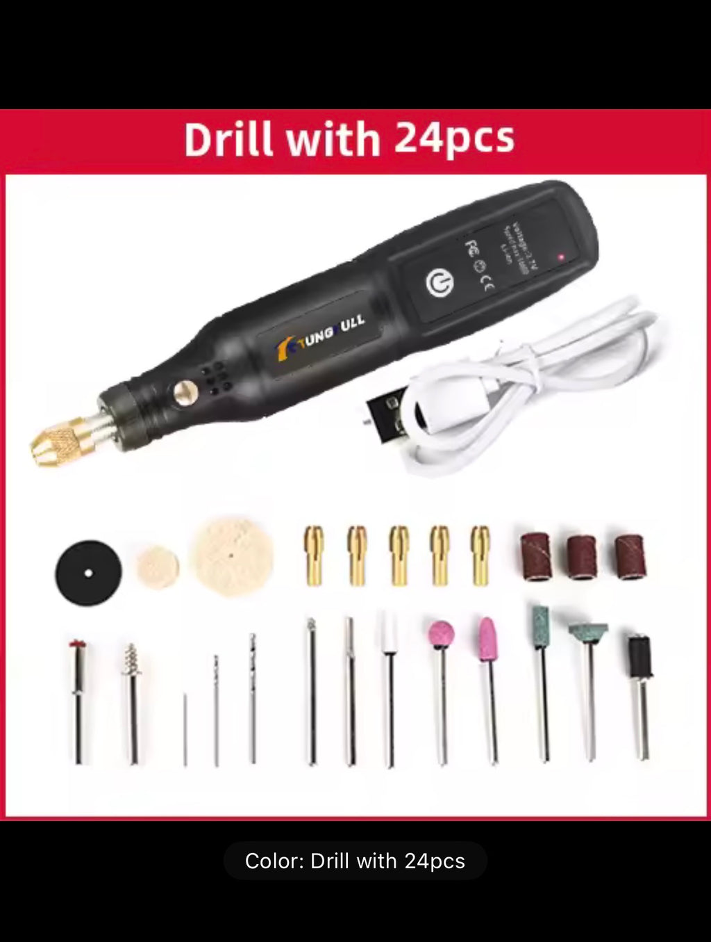 USB Engraving Tool Dremel Tool Cordless Drill Rotary Tool Mini Wireless Electric Drill Rechargeable Polishing Machine