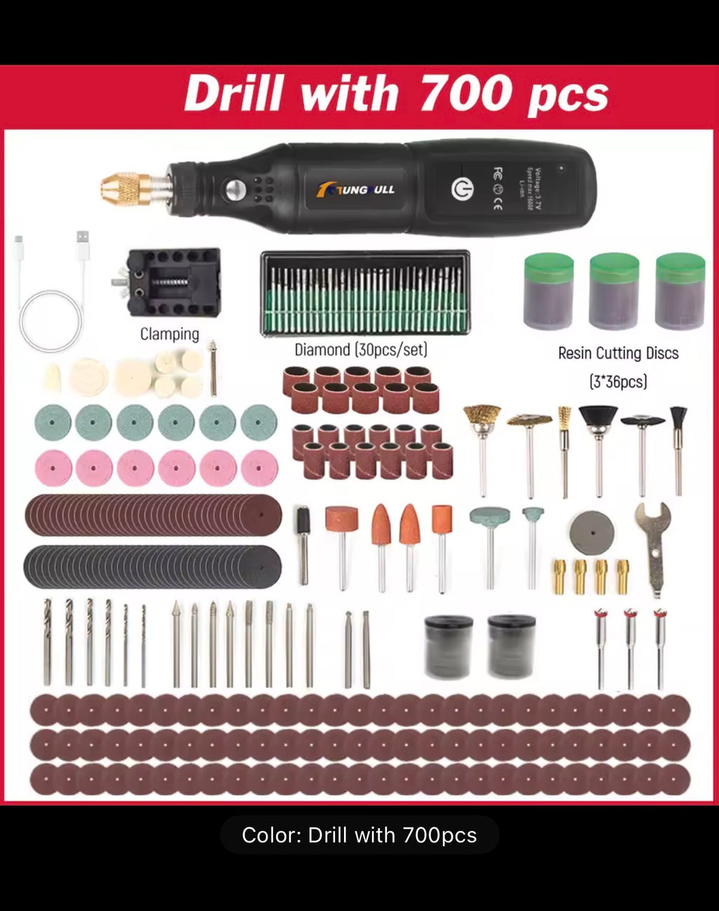 USB Engraving Tool Dremel Tool Cordless Drill Rotary Tool Mini Wireless Electric Drill Rechargeable Polishing Machine