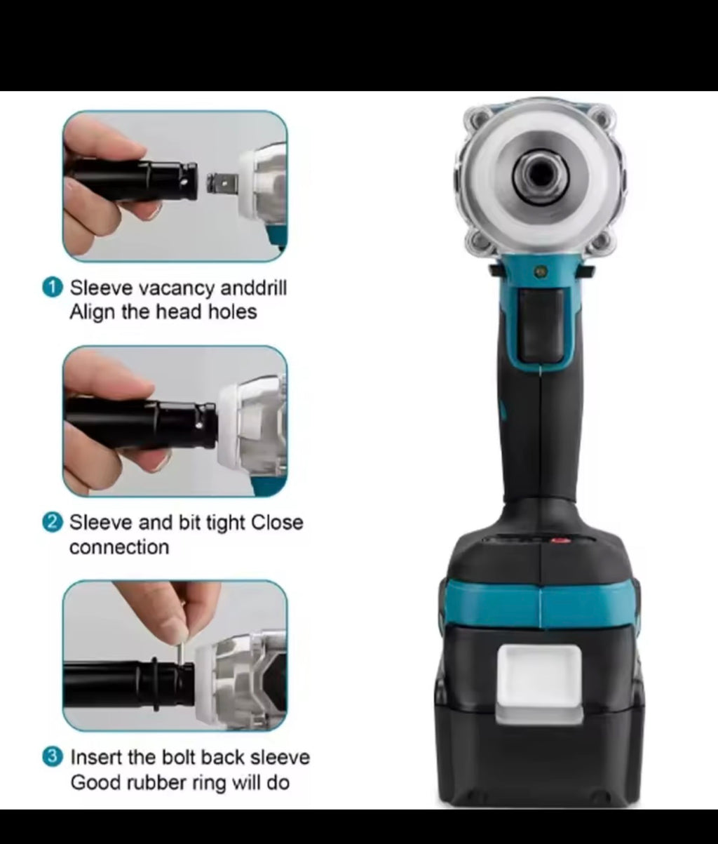 Makita DTW285 high torque impact wrench, wireless rechargeable handheld wrench, 18V lithium battery multifunctional tool