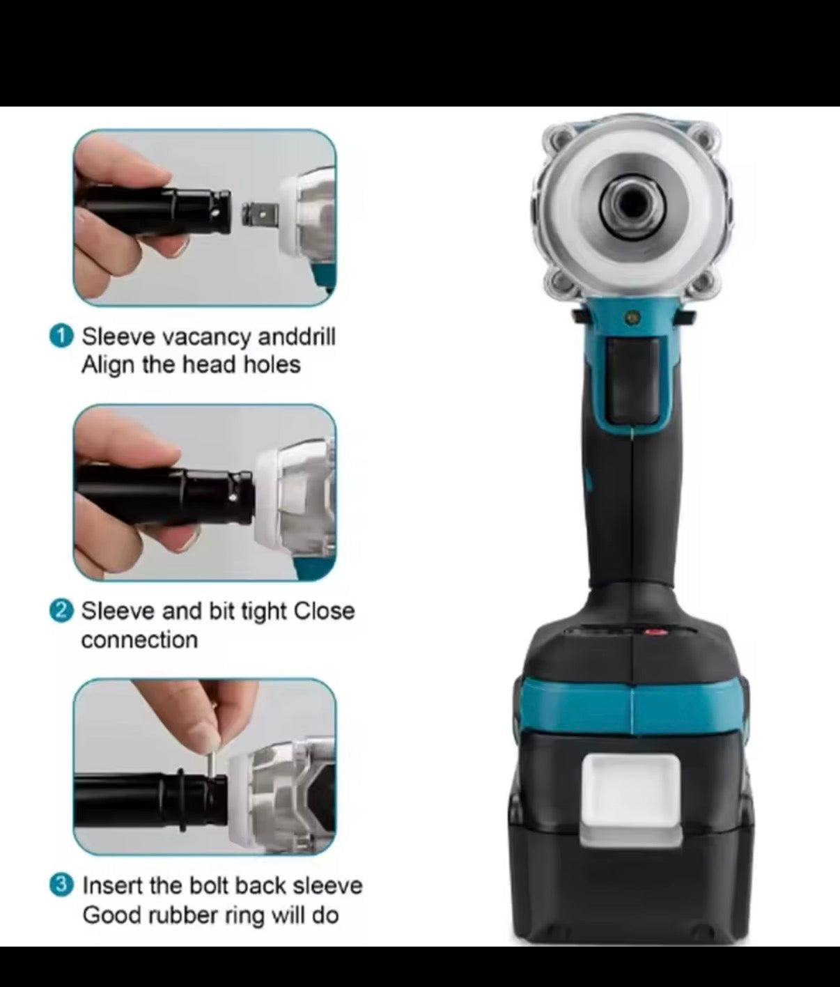 Makita DTW285 high torque impact wrench, wireless rechargeable handheld wrench, 18V lithium battery multifunctional tool